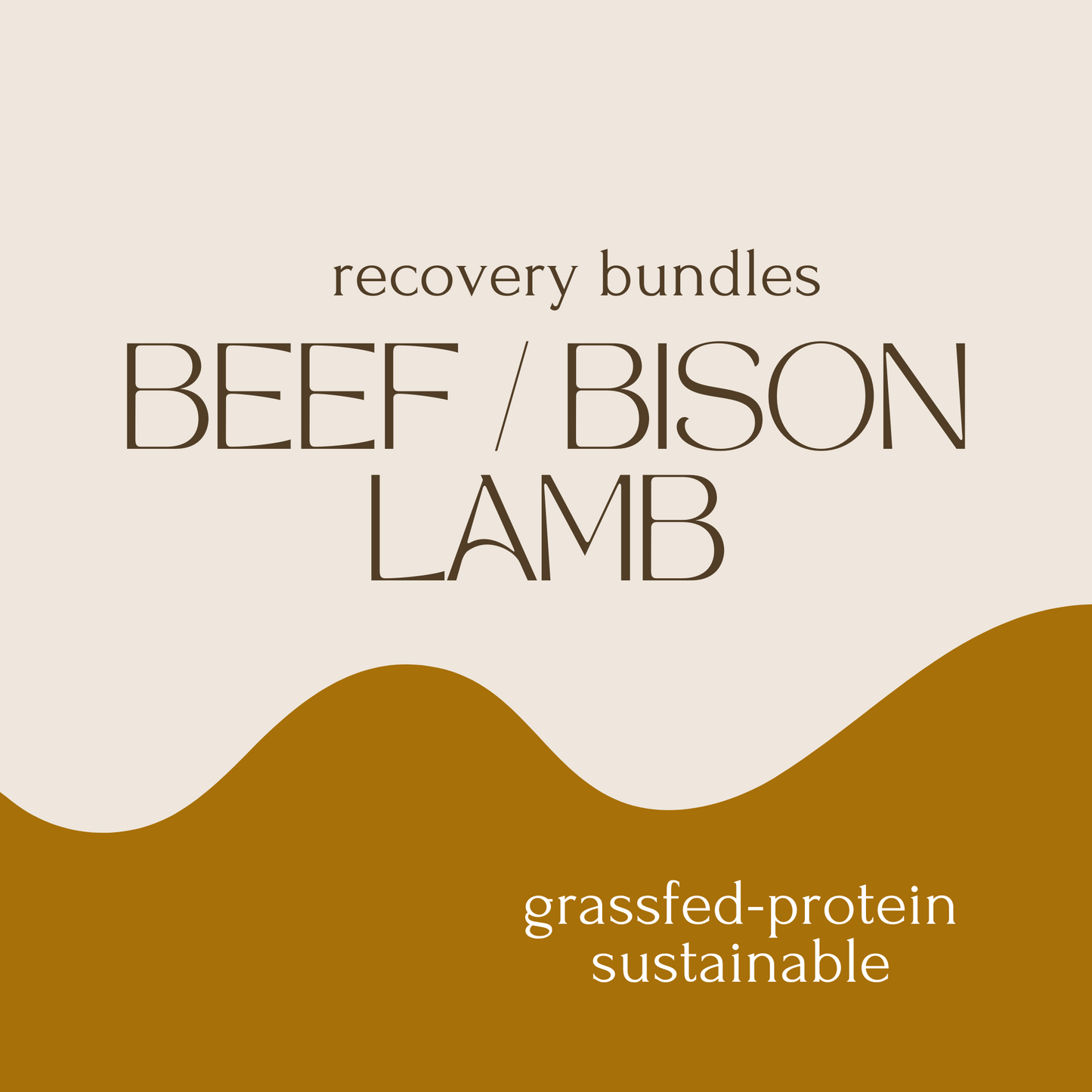 A LA CARTE: GRASSFED BEEF / BISON / LAMB