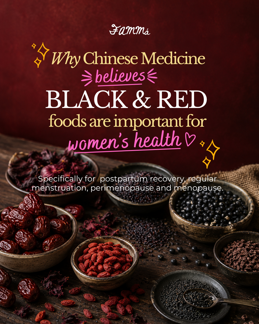WOMEN! Eat more RED and BLACK colored foods!